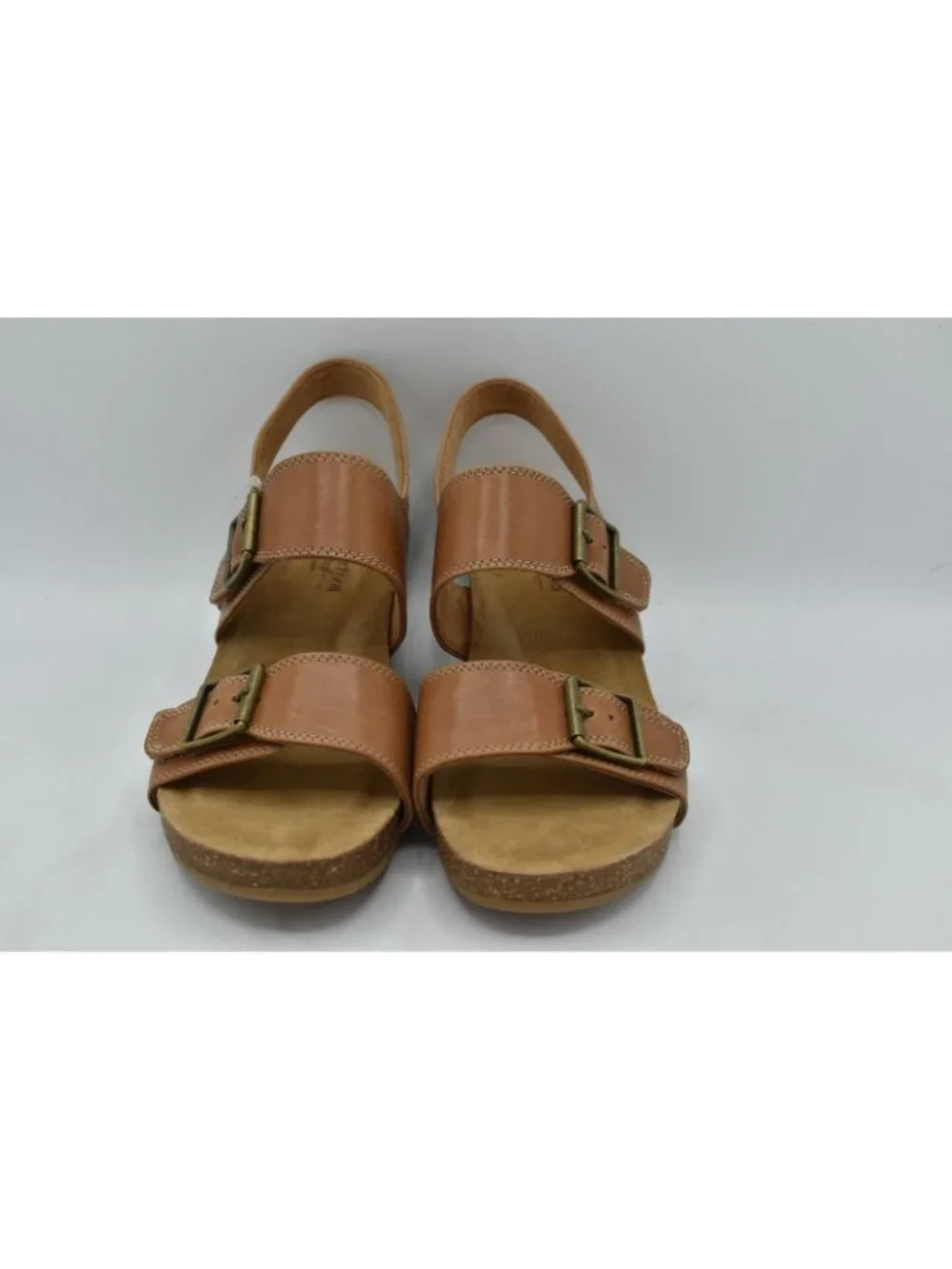 Comfortiva Womens Size 10 Erlina Sand Brown Leather‎ Wedge Sandals Shoes